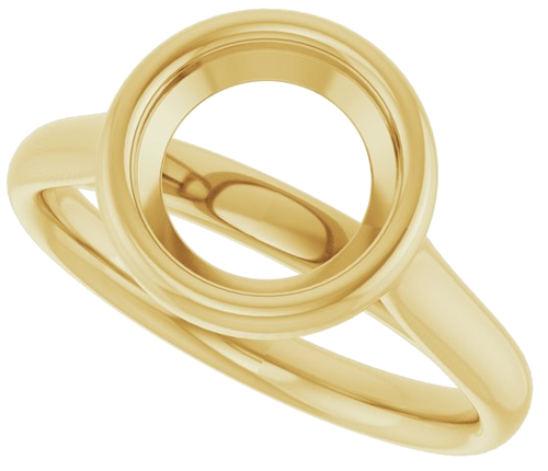 Sužadėtuvių Žiedas „Bezel-Set Solitaire“ 585 Geltonojo Aukso Round 8.2mm (5)