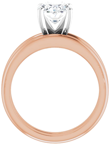 14K Rose   White  9x7 mm Oval Solitaire Engagement Ring Mounting (7)