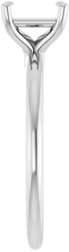 14K White 5.5x5.5 mm Square Solitaire Engagement Ring Mounting (4)