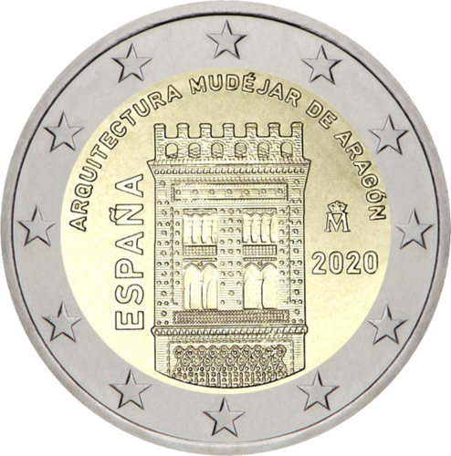2020 Spānijas Aragonas 2 eiro monēta (1)
