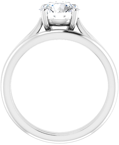14K White 7.4 mm Round Engagement Ring Mounting (7)