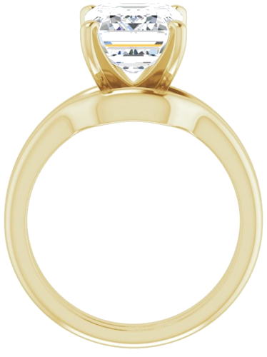 14K Yellow  10x8 mm Emerald Solitaire Engagement Ring Mounting (7)