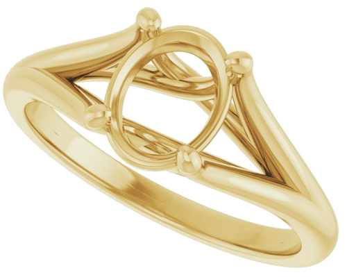 Sužadėtuvių Žiedas „Solitaire“ 14k yellow gold Oval 8mm x 6mm (5)