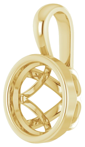 Pakabukas „Solitaire“ 585 Geltonojo Aukso Round 8.2mm (2)