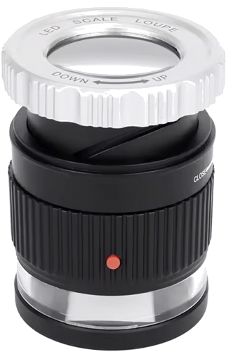 Contact Measuring Loupe with LED and UV Light 30x (1)