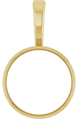 Pakabukas „Bezel-Set Solitaire“ 585 Geltonojo Aukso Round 10mm (1)