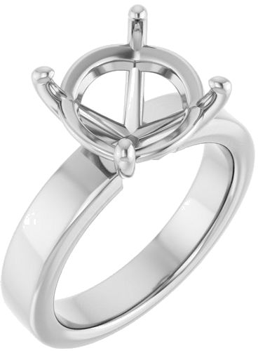 Sužadėtuvių Žiedas „Solitaire“ 950 Platinos Round 11mm (1)