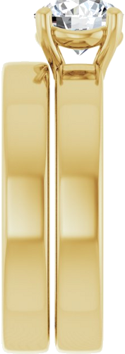 Sužadėtuvių Žiedas „Solitaire“ 585 Geltonojo Aukso Round 6.5mm (9)