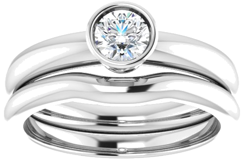 14K White 4.4 mm Round Engagement Ring Mounting (8)