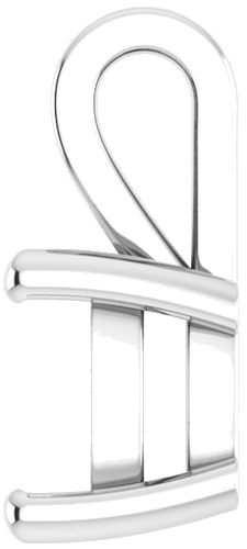 Pakabukas „Solitaire“ 585 Baltojo Aukso Cushion 8mm (3)