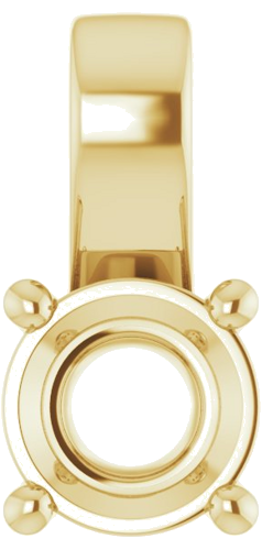 14K Yellow 5.8 mm Round Pendant Mounting (1)