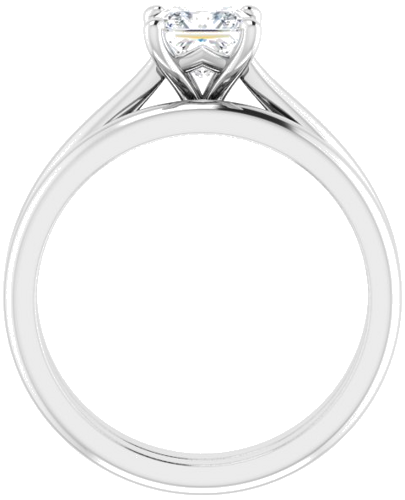 Sužadėtuvių Žiedas „Solitaire“ 585 Baltojo Aukso Square 5mm (7)