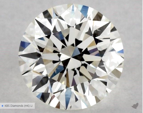 0.58 carat I-VS1 Excellent cut Natūralus Round Deimantas (1)