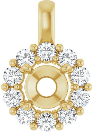 14K Yellow 6.5 mm Round 5 8 CTW Natural Diamond Semi-Set Pendant (1)