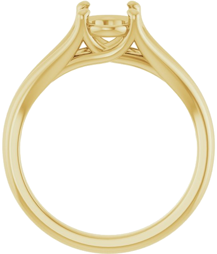 Sužadėtuvių Žiedas „Solitaire“ 14k yellow gold Oval 8mm x 6mm (2)