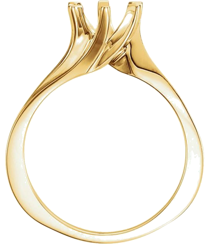 14K Yellow 6.5 mm Round Engagement Ring Mounting (2)