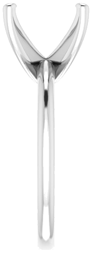 14K White  12x10 mm Oval Solitaire Engagement Ring Mounting (4)