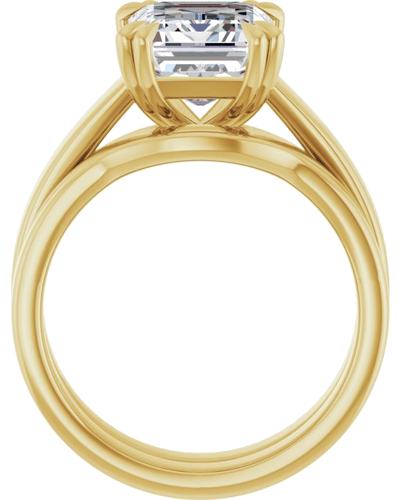 Sužadėtuvių Žiedas „Solitaire“ 585 Geltonojo Aukso Emerald 10mm x 8mm (7)