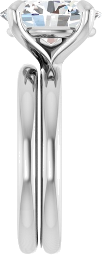 Sužadėtuvių Žiedas „Solitaire“ 585 Baltojo Aukso Oval 11mm x 9mm (9)