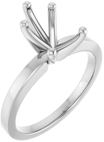 10K White 10x7 mm Pear Solitaire Engagement Ring Mounting (1)