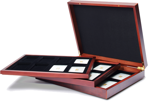 Sarkankoka kārbiņa 24 zelta stieņiem (1)