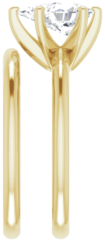 14K Yellow  9x6 mm Pear Solitaire Engagement Ring Mounting (9)