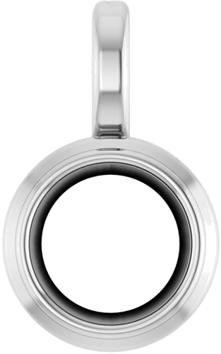 Sterling Silver 4 mm Round Bezel-Set Pendant Mounting (1)