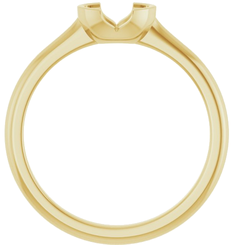 14K Yellow 6x4 mm Oval Solitaire Engagement Ring Mounting (2)