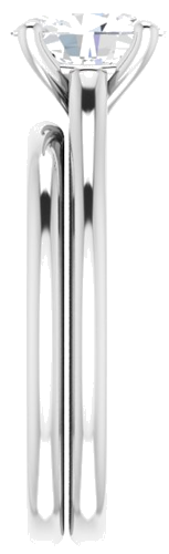 14K White 8x6 mm Oval Solitaire Engagement Ring Mounting (9)