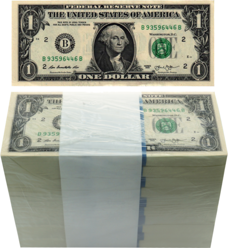 Официален комплект от 1 банкнота на САЩ долар (1 USD х 1000 бр.) (1)