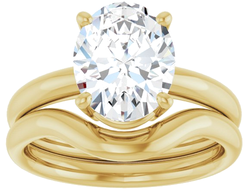 Sužadėtuvių Žiedas „Solitaire“ 585 Geltonojo Aukso Oval 10mm x 8mm (8)