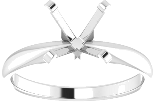 Sužadėtuvių Žiedas „Solitaire“ 585 Baltojo Aukso Square 6mm (3)