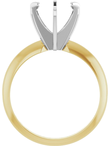 Sužadėtuvių Žiedas „Solitaire“ 585 Baltojo Ir Geltonojo Aukso Round 8.2mm (2)