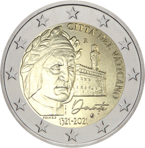 2021 Vatican City Dante Alighieri € 2 coin (2)