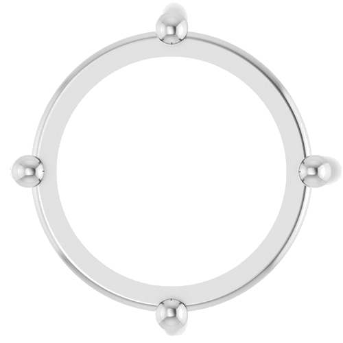 14K White 9 mm Round Cabochon Pendant Mounting (1)