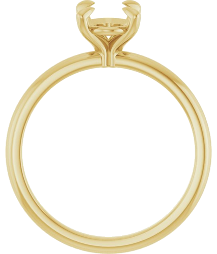 Sužadėtuvių Žiedas „Solitaire“ 417 Geltonojo Aukso Oval 8mm x 6mm (2)