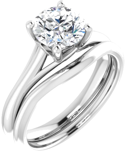 Platinum 7 mm Round Solitaire Engagement Ring Mounting (6)
