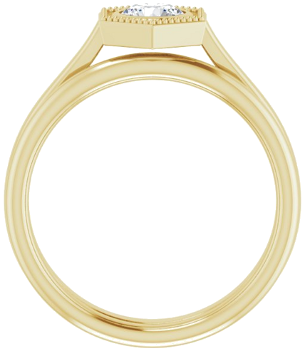 Sužadėtuvių Žiedas „Solitaire“ 585 Geltonojo Aukso Round 5.2mm (7)