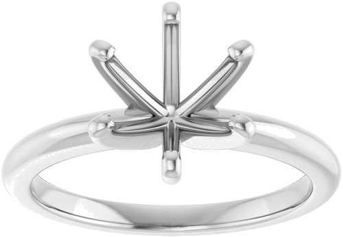 Platinum  8.2 mm Round Solitaire Engagement Ring Mounting (3)