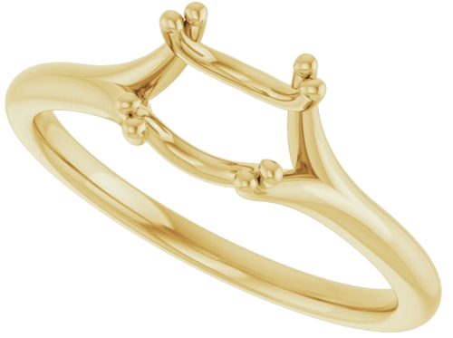 Sužadėtuvių Žiedas „Twin-Prong Woven Solitaire“ 585 Geltonojo Aukso Round 6.5mm (5)