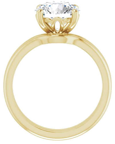 14K Yellow 8.8 mm Round Solitaire Engagement Ring Mounting (7)