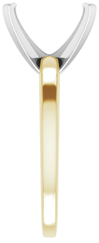 14K Yellow White 10x8 mm Emerald Solitaire Engagement Ring Mounting (4)