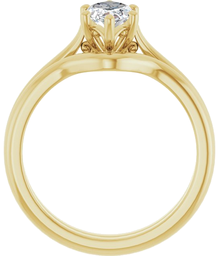 Sužadėtuvių Žiedas „Solitaire“ 585 Geltonojo Aukso Marquise 10mm x 5mm (7)