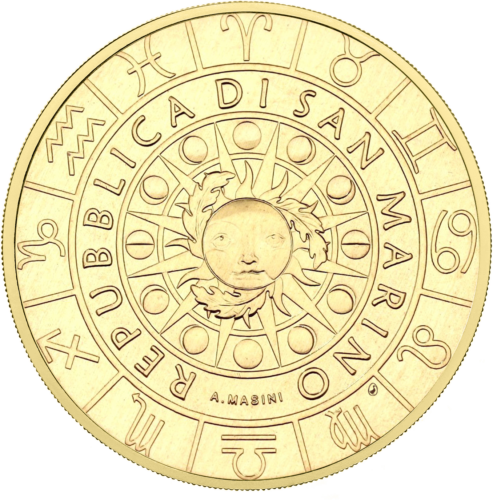 2021 San Marinas Žuvys (Zodiakas) 5 eurų moneta (2)