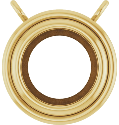 14K Yellow 6 mm Round Bezel Set Necklace Center (1)