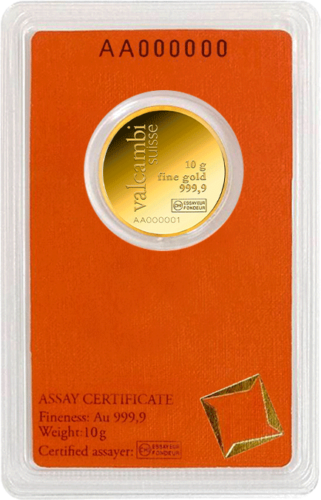 10 g Investment Gold Round Bar Valcambi (4)
