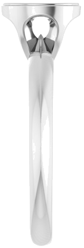 Sužadėtuvių Žiedas „Solitaire“ 585 Baltojo Aukso Oval 7mm x 5mm (4)