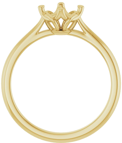 14K Yellow 6.5 mm Round Solitaire Engagement Ring Mounting (2)