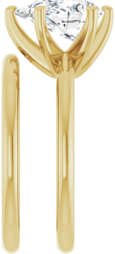 Sužadėtuvių Žiedas „Solitaire“ 585 Geltonojo Aukso Pear Shape 10mm x 7mm (9)