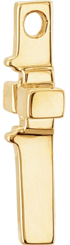 14K Yellow 5x3 mm Emerald Cross Pendant Mounting (2)